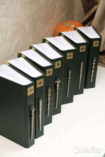 Набор книг Гарри Поттер ручной работы кожа