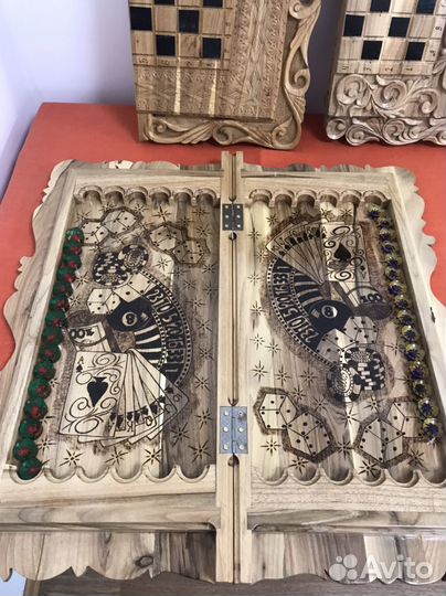 Нарды ручной работы из ореха новые