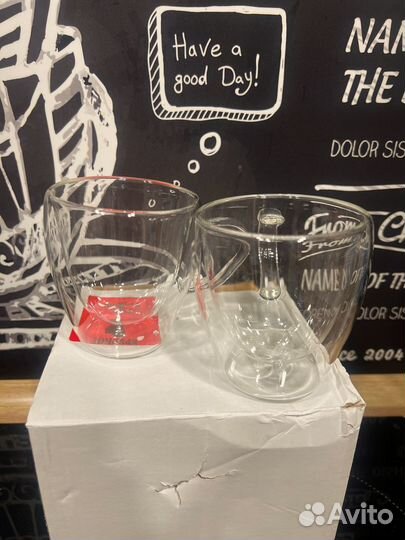 Чайная пара с двоиным стеклом