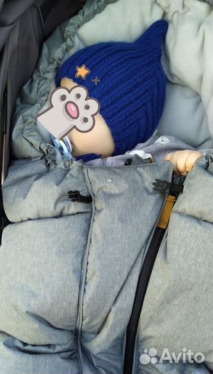 Зимний конверт в коляску санки mansita