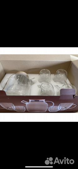Набор стаканов с чайником