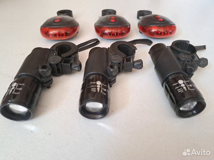 Передний и задний фонарики для велосипеда