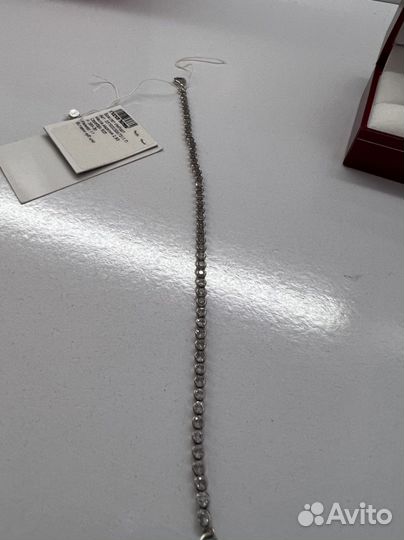 Винтажный браслет серебрянный с фианитами