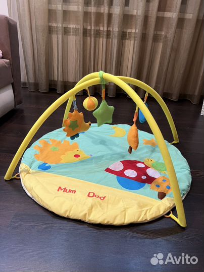 Развивающий коврик,мобиль,горка для купания