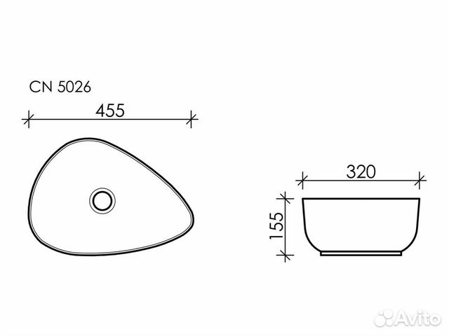 Раковина накладная Ceramica Nova Element CN5026