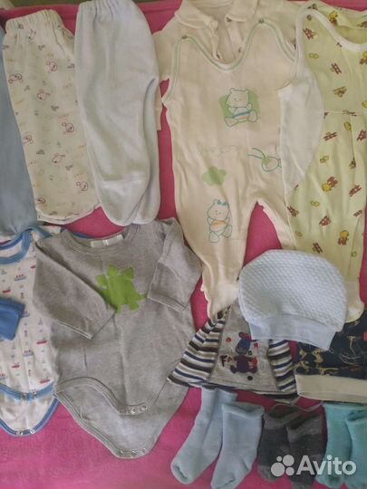 Вещи на мальчика пакетом р.62-68