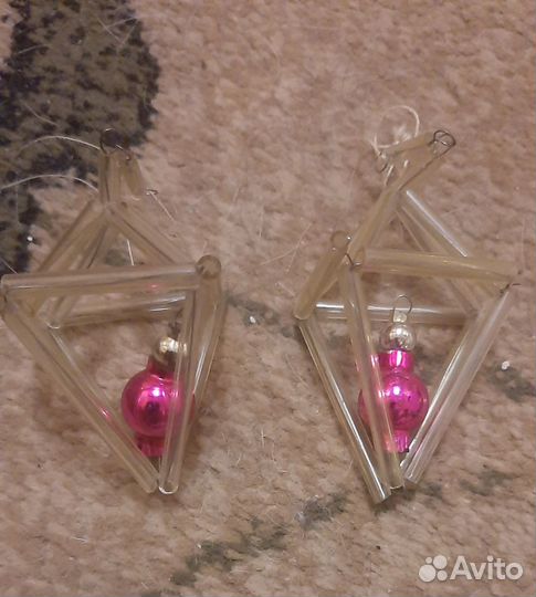 Елочные игрушки СССР из стекляруса