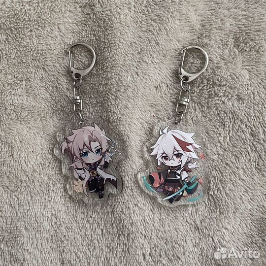 Значки бсд & брелки геншин