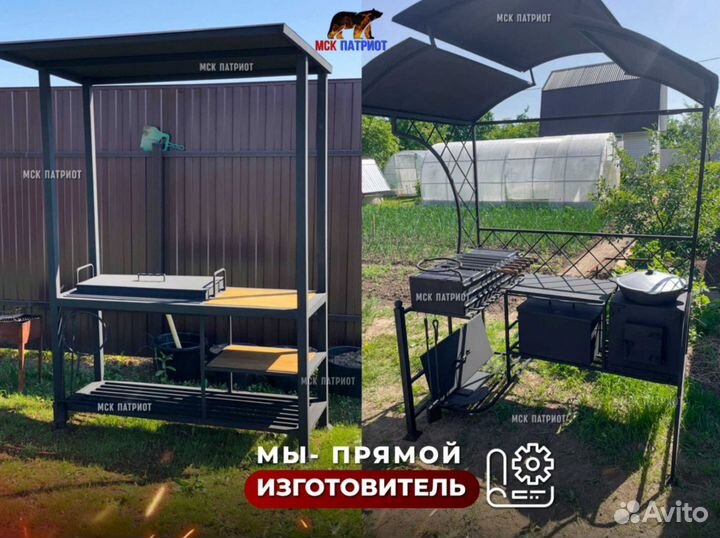 Мангал с крышей