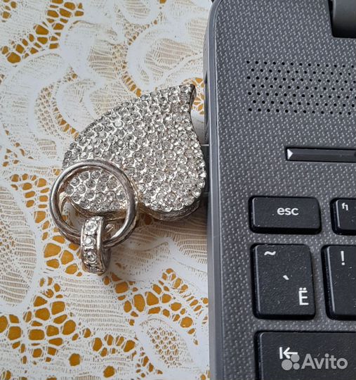 Флешка кулон сердце 960 мб