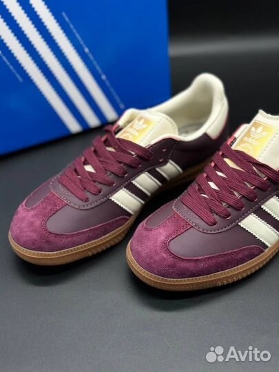 Adidas Samba OG Maroon Gold Metallic