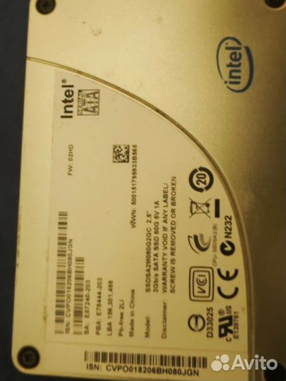 SSD Intel 80gb