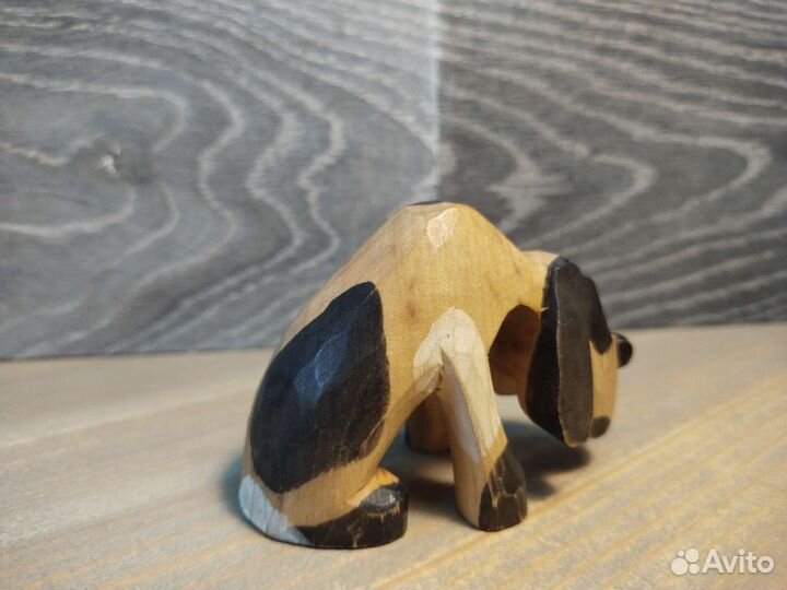 Игрушка деревянная, собака 