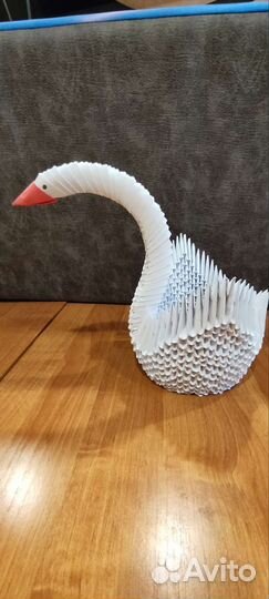 Лебедь оригами