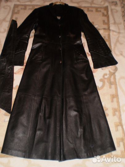 Плащ кожаный