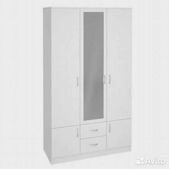 Шкаф Ронда (Бася) 3Д белый в наличии