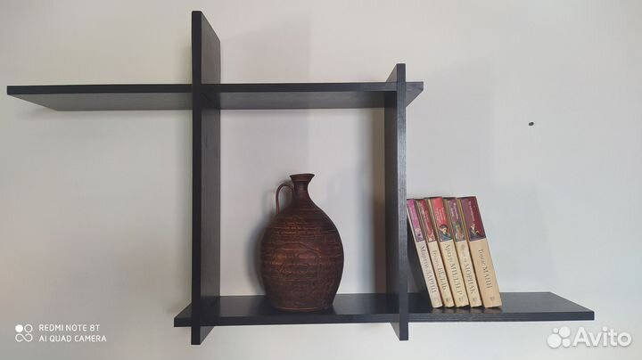 Полка на стену интерьерная для декора и книг