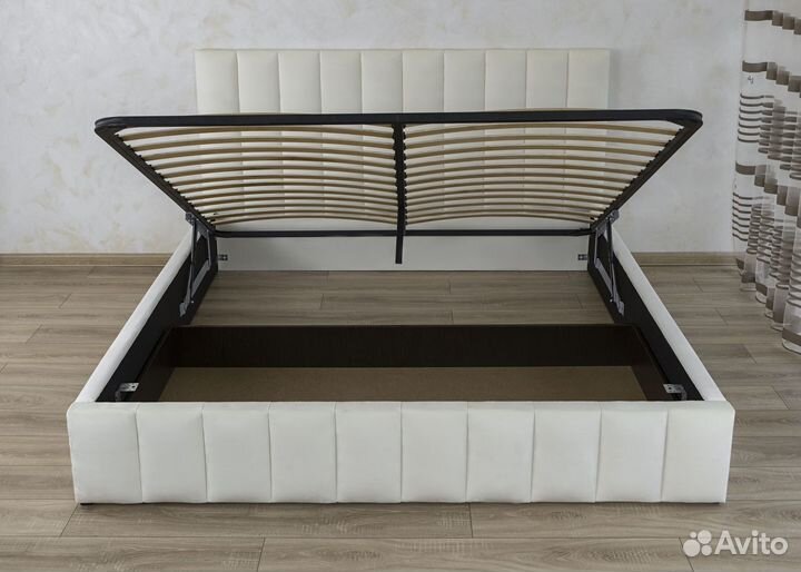 Кровать 180х200 с подъемным механизмом слоновая