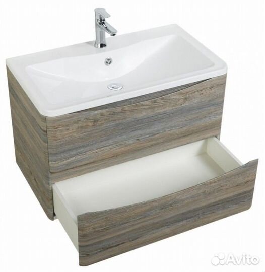 Тумба с раковиной из искусственного камня BelBagno Acqua 80 см, цвет Pino Scania