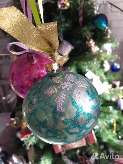 Новогодние стеклянные шары СССР
