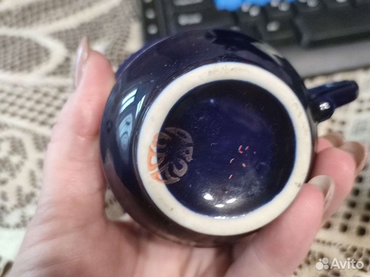 Чашки, блюдца кобальт