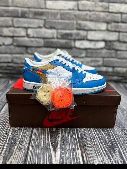 Кроссовки Nike SB Dunk Low x Off White Blue (Luxe)