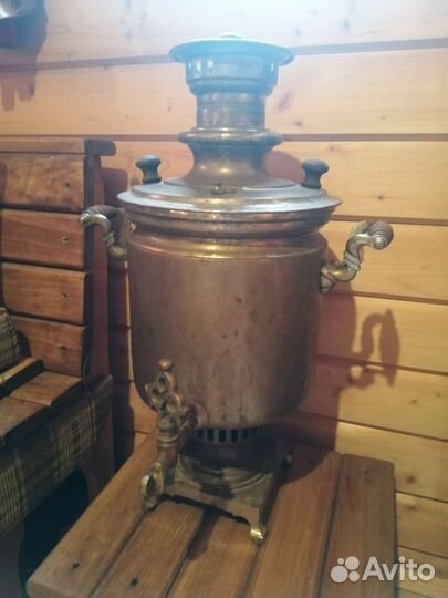 Медный дровяной самовар