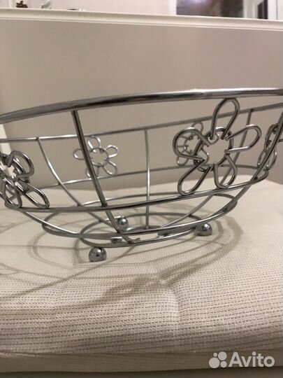 Ваза для фруктов металлическая