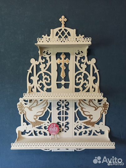 Полка для икон Иконостас Модель 90 Красный угол 1