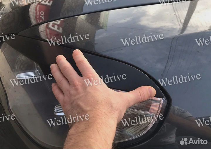 Ресницы на фары BMW X5 E70 широкие