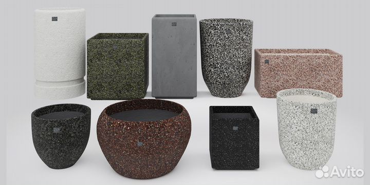 Вазоны для цветов из бетона