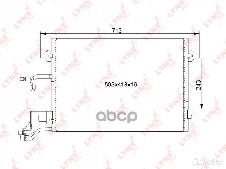Радиатор кондиционера RC0129 lynxauto