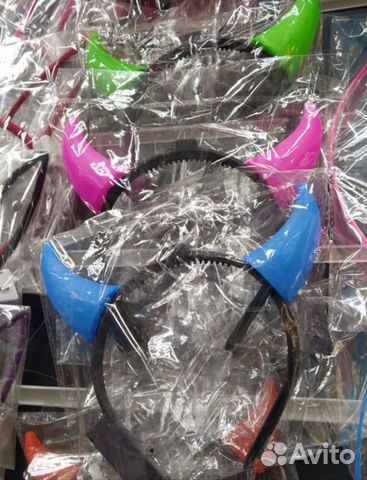 Ободок рожки светящийся