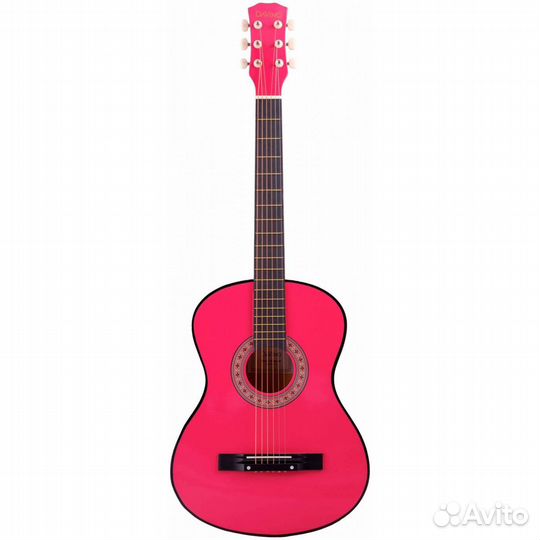 Акустическая гитара DaVinci DF-50A неоновый розовы