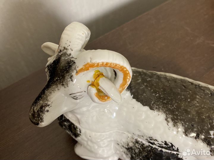 Масленка баран фарфор