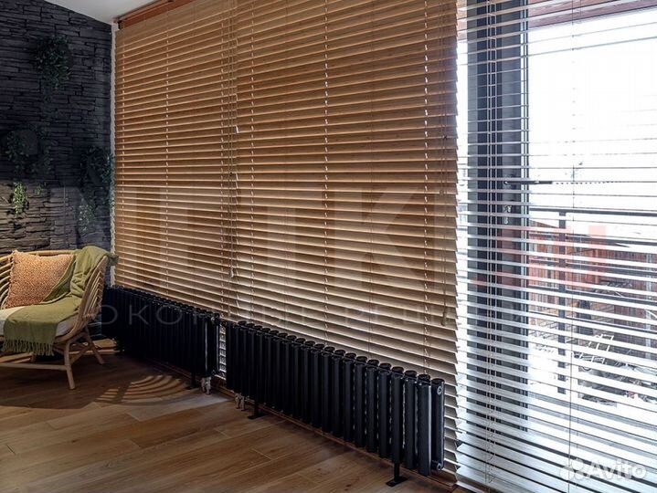 Горизонтальные деревянные жалюзи 90*180