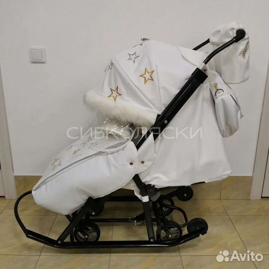 Коляска санки Pikate limited edition NEW White
