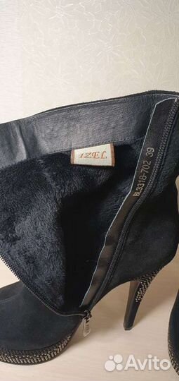 Полусапожки осенние замшевые женские новые 39 р-р