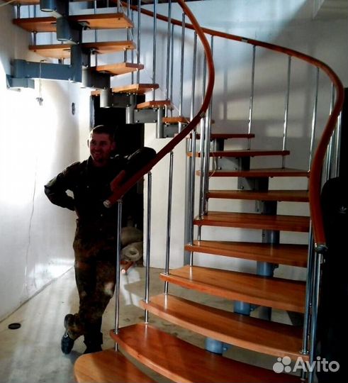 Перила деревянные с установкой