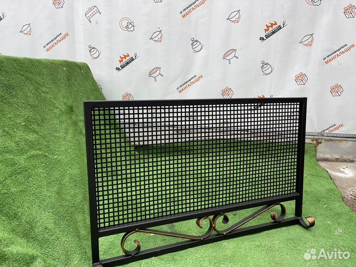 Экран на мангал на русскую печь или камин Арт Мв04