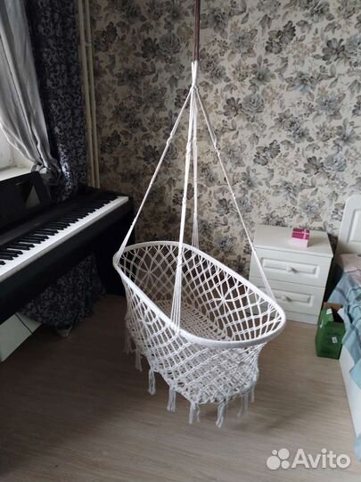 Детская люлька колыбель плетеная подвесная