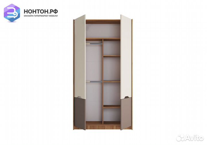 Шкаф двухдверный Rich шк-002 дуб крафт золотой / м