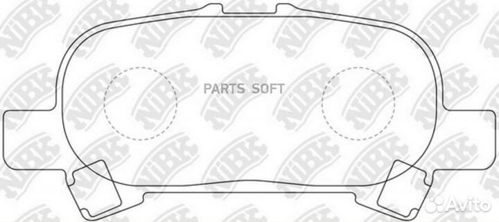 Nibk PN0427 Тормозные колодки дисковые toyota camr