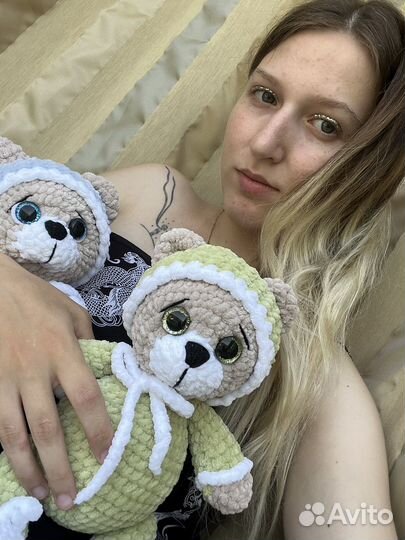 Мишка вязаный