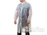Халат одноразовый на застежках