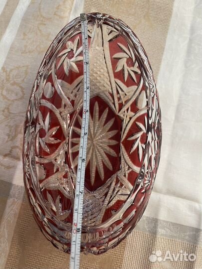 Ваза из цветного хрусталя для фруктов и конфет