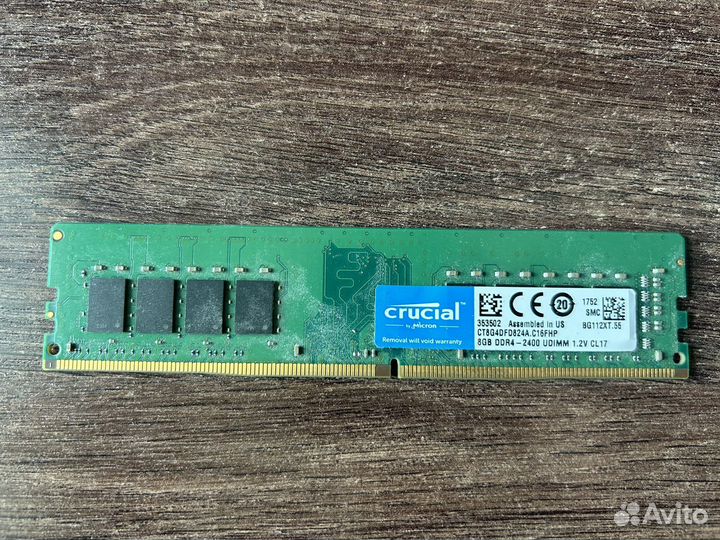 Оперативная память ddr4 8gb crucial 2400