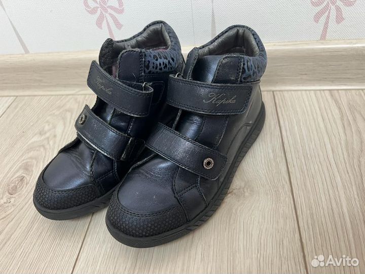 Ботинки Kapika, синие, 33 размер, нат кожа, б/у