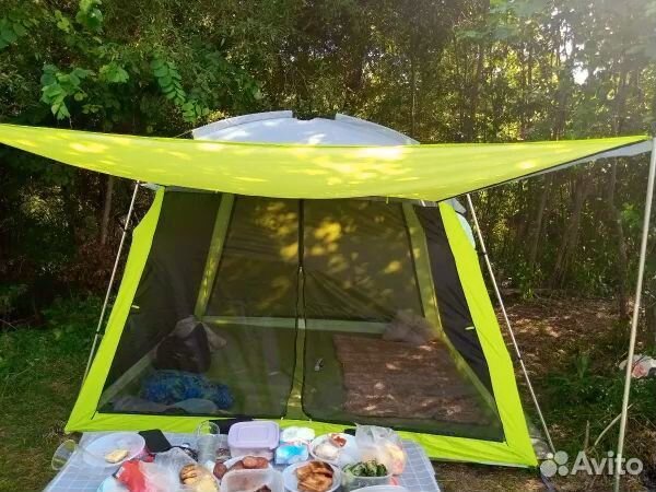 Палатка шатер с полом и навесом
