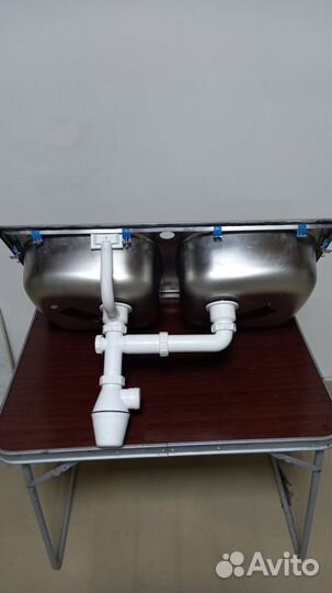 Мойка нержавеющая двухсекционная